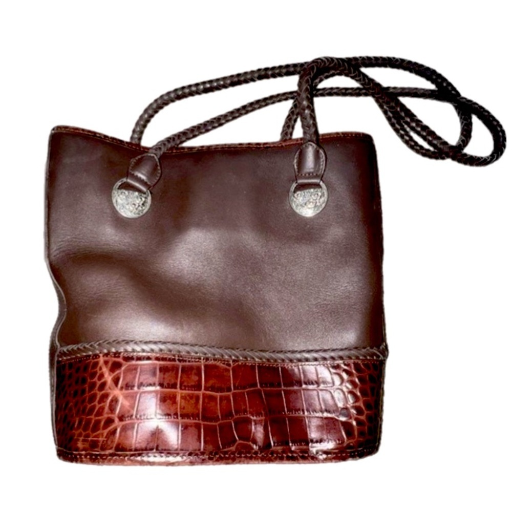 Sierra Valley woven leather straw crossbody purse